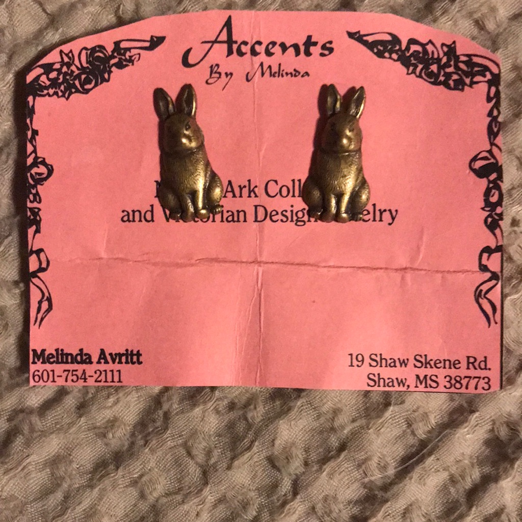 Gold Bunny Earrings